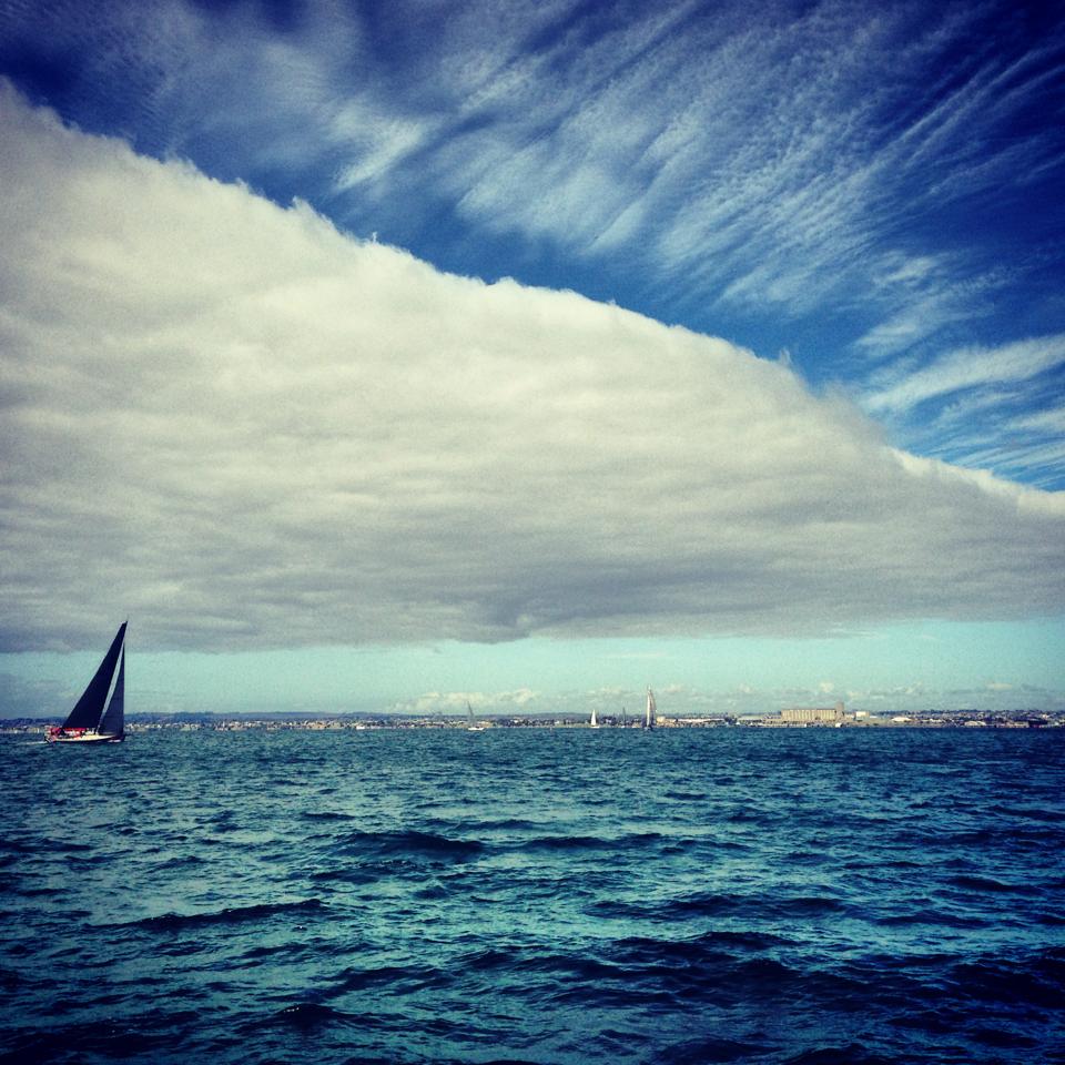 cloud over sailing boat